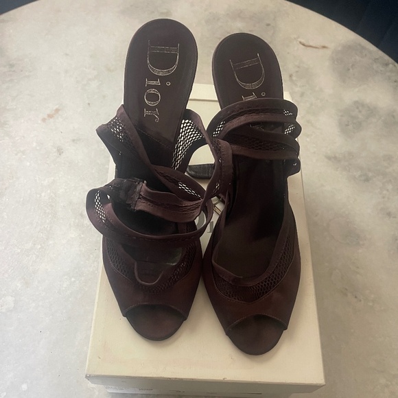 CHRISTIAN DIOR Printed Slingback Sandals - Picture 1 of 5